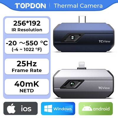 #ad TOPDON TC001 TC002 Thermal Camera High IR Resolution 256x192 for Android amp; iOS $229.00