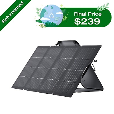 #ad EcoFlow 220W Bifacial Solar Panel Kit for Generator Certified Refurbished $281.00