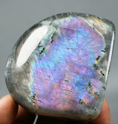 #ad Polished Rainbow Purple Flash Labradorite Spectrolite Freeform Crystal Reiki $119.99