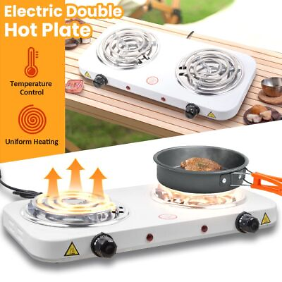 #ad Hot Plate Electric Burner Countertop Double Burner Infrared Heating Buffet Stove $25.99