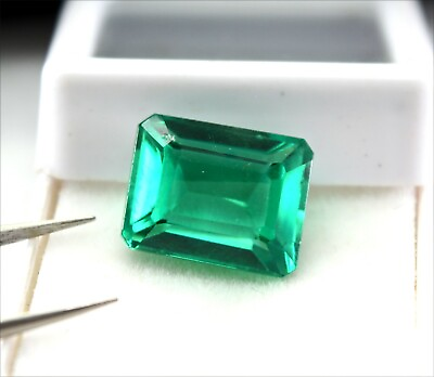 #ad 10.60 Ct Certified Natural Unheated Untreated Emerald Cut Loose Gemstone E1732 $23.77