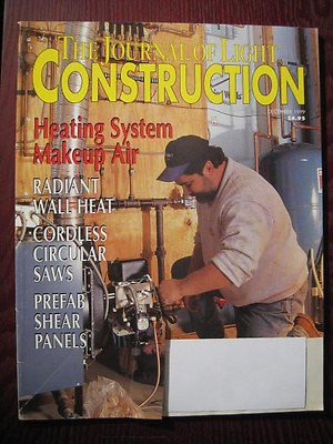 #ad Journal of Light Construction Magazine Vintage December 1999 Radiant Wall Heat $6.64