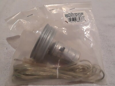 #ad Vintage Leviton Lamp Table Light Parts Adapter Small Mouth Lid Canning Jar $15.00