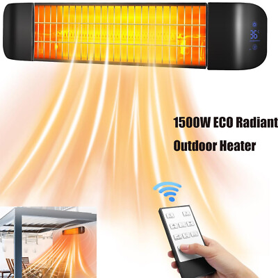 #ad Infrared Electric Patio Space Heater Outdoor Wall Mounted Remote Control 1500W $72.00