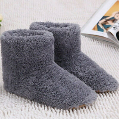 #ad Winter USB Warmer Foot Shoes Plush Warm Electric Slipper Feet Heated Washable US $8.99