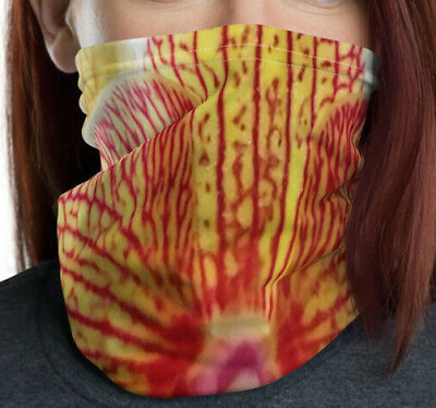 #ad Neck Gaiter: YELLOW ORCHID custom designed Face Mask. Protection w style $21.99