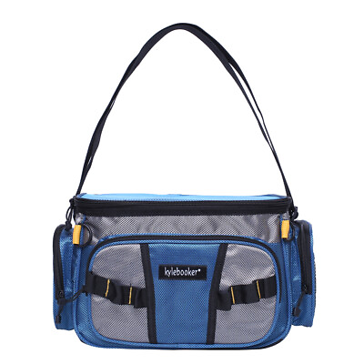 #ad Waterproof Fishing Tackle Bag Waist Shoulder Pack Box Reel Lure Gear Storage Bag $16.39