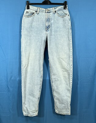 #ad VTG 90s GAP Reverse Fit WOMEN#x27;S Blue DENIM 5 Pocket TAPERED LEG Jeans Sz 14 R $19.20