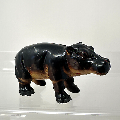 #ad Baby Hippo Hippopotamus Toy Animal Figure Vintage AAA 3quot; $5.99