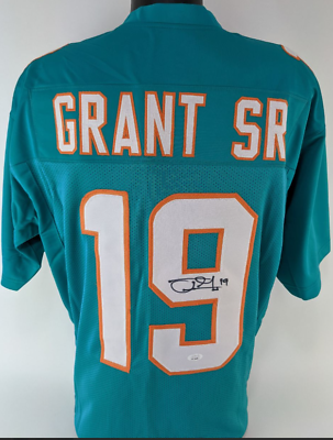 #ad Jakeem Grant Sr Signed Miami Dolphins Custom Football Jersey w COA $71.40
