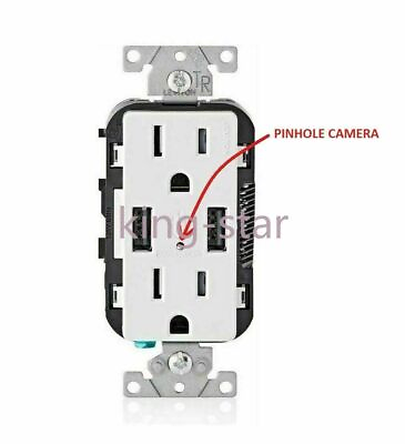Wi Fi IP 1080P HD Wall AC Outlet Security Camera Socket USB Charger Available $122.02