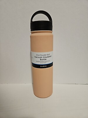 #ad Mainstays Double Wall Vacuum Insulated Water Bottle Pink 22 oz $20.00