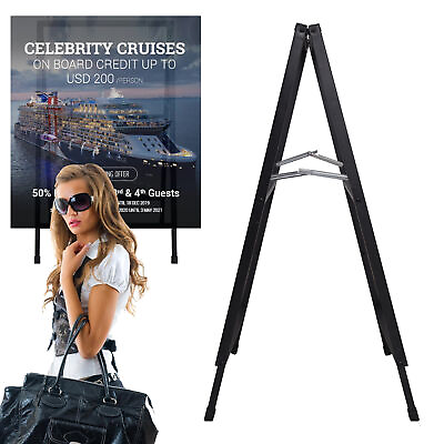 #ad Double Side Sign Poster Metal Stand Advertising Display Board For Commercial $36.73