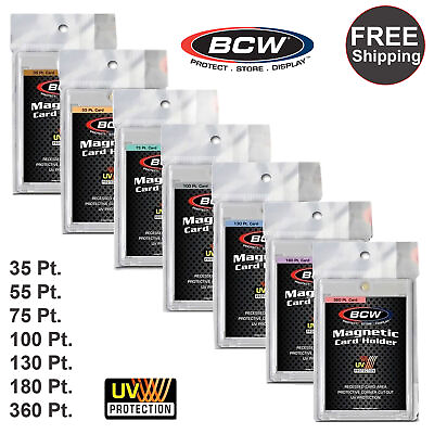 #ad BCW Magnetic Card Holders One Touch 35 55 75 100 130 180 360 Point PT 1 Holder $4.94