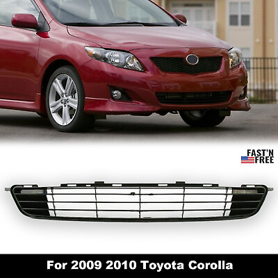#ad Front Bumper Lower Grille For 2009 2010 Toyota Corolla Sedan 4 Door Black Grill $22.99