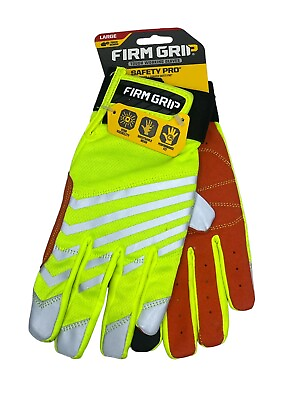 #ad Safety Pro Firm Grip Professional Work Gloves Size Large $12.82