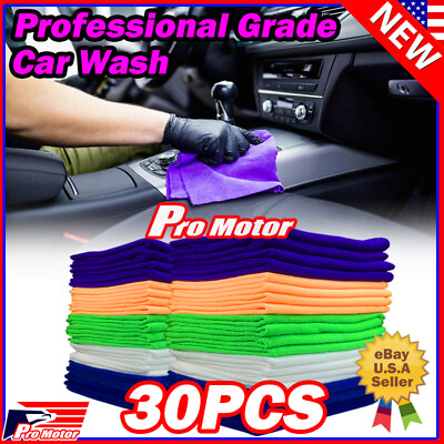 #ad Microfiber Cleaning Cloth Rag Shop Towel Wipers Car Wash Detailing Kitchen Sweep $12.50