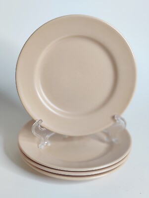 #ad 4 Franciscan Pottery El Patio Gloss Coral Bread Plates $39.00