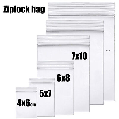 #ad Clear Reclosable Seal Bag Plastic Poly Zip Lock Bags Jewelry Zipper Baggie 2Mil $124.09