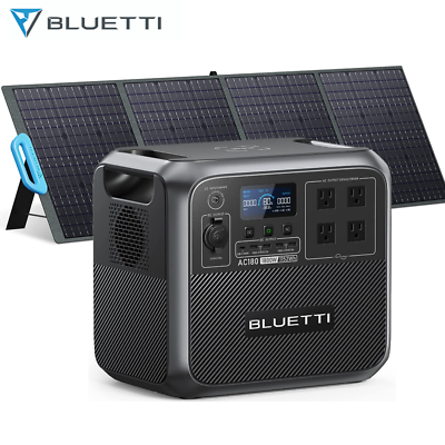 #ad BLUETTI AC180 Solar Power Station 1152Wh with 200W Solar panel for Road Trip RV $899.00