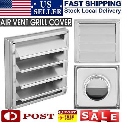 #ad Stainless Steel Air Vent Duct Grill tumble dryer Cooker Extractor Fan 100mm $18.99