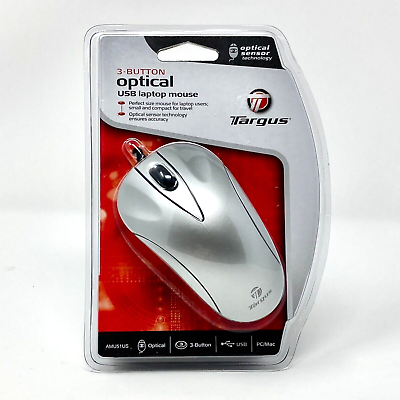 #ad Targus 3 Button Optical USB Laptop Mouse AMU51US Wired Mouse New $14.87