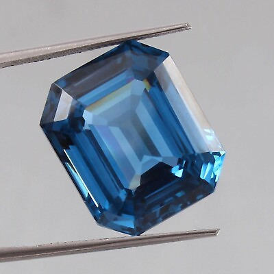 #ad Natural Flawless London Sky Blue Topaz Radiant Loose Cut AAA Gemstone 20x17 MM $57.54