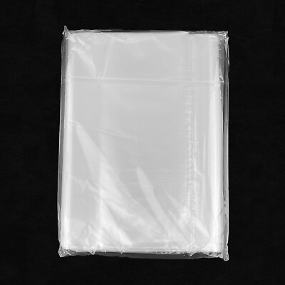 #ad 100 CLEAR POLY BAGS Large Plastic Packaging Open Flat Packing T Shirt Apparel $10.90