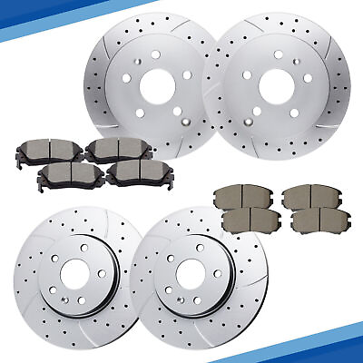 #ad Front Rear Drilled Rotors and Ceramic Pads for Chevrolet Equinox GMC Terrain $154.83