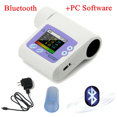 #ad New Rechargeable Bluetooth Spirometer Lung Volume Pulmonary FunctionPC software $199.00
