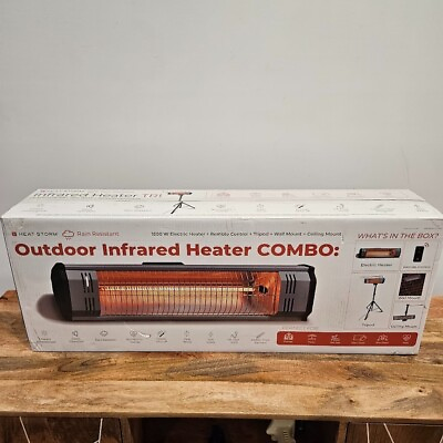 #ad 1500W Infrared Quartz Outdoor Space Heater Wall Ceiling Mount Garage Heater $89.99