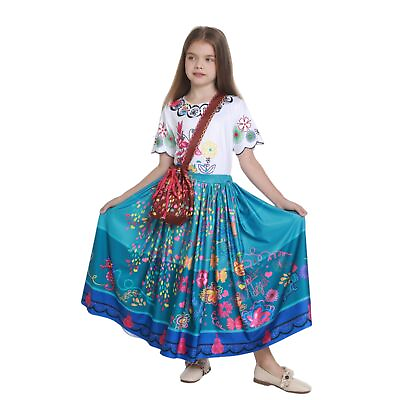 #ad Mirabel Kid Costume Encanto Madrigal Cosplay Halloween Latino Toddler Girl Dress $13.99