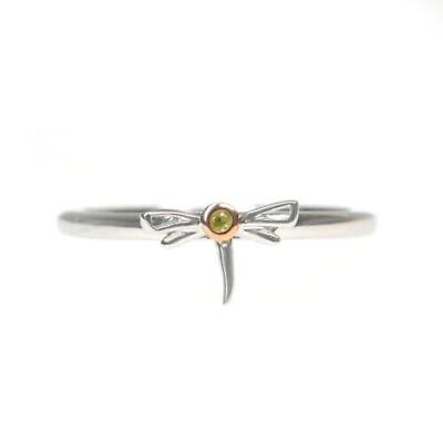 #ad Clogau Ring Size N Green Peridot Band Damselfly Silver Welsh Rose Gold GBP 48.99