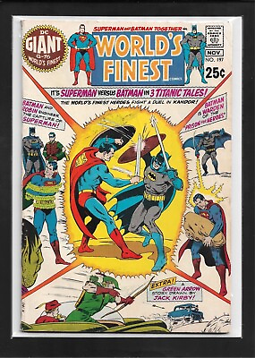 #ad World#x27;s Finest Comics #197 1970 : Bronze Age DC Comics Superman Batman FN $11.86