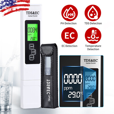 #ad TDS Meter Digital Tester Water Quality Testing Kits for Drinking Water 0 9990ppm $6.99