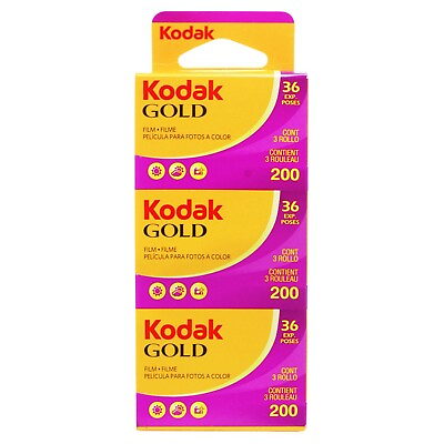 #ad #ad KODAK Gold 200 ISO 35mm Color Negative Film 3 Pack 36 Exposures per Roll $32.95