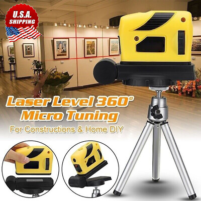#ad 360° Rotate Laser Level Self Leveling Point Line Cross Infrared Lazer Instrument $12.58