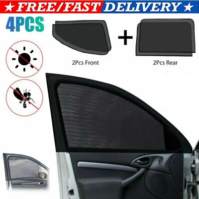 #ad 4X Magnetic Car Side Front Rear Window Sun Shade Cover Mesh Shield UV Protection $7.45