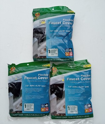 Duck Brand Insulated Slip On Outdoor Soft Faucet Cover Freeze Protection Lot 3 $15.00