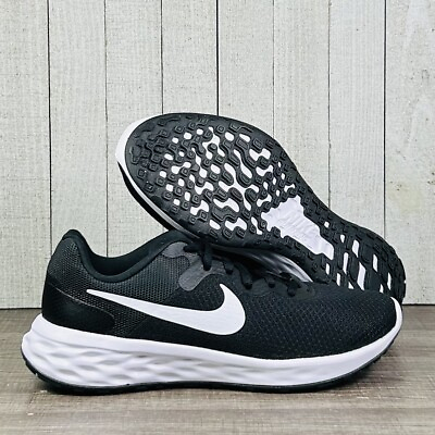 #ad Nike Revolution 6 WIDE 4E Black White Athletic Shoes DD8475 003 Men#x27;s Size 8 14 $49.90