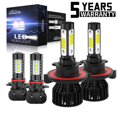 #ad 4Pcs LED Headlight Fog Lamp Bulbs for 2007 2014 Ford Expedition Replace Halogen $34.99