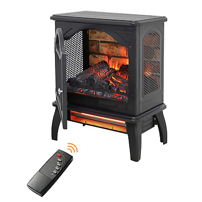 #ad Electric Fireplaces 1500W Floor Heating Infrared Electric Stove Heater W Remote $118.74