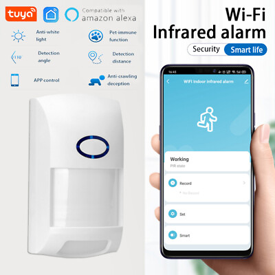 #ad Tuya Smart WiFi Infrared Detector PIR Motion Sensor Home Security Google Alexa $13.65